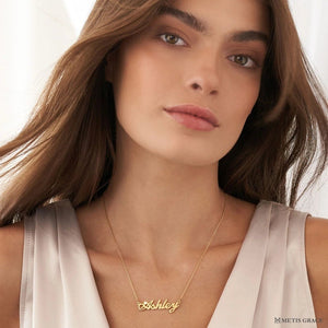 S925 Personalized Name Pendant Necklace with Zircon - Metis Grace