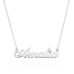 S925 Personalized Name Pendant Necklace with Zircon - Metis Grace