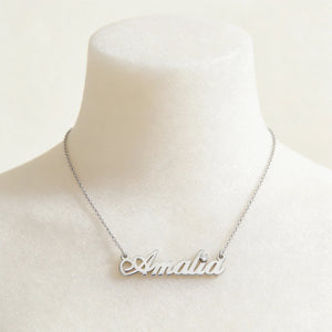 S925 Personalized Name Pendant Necklace with Zircon - Metis Grace