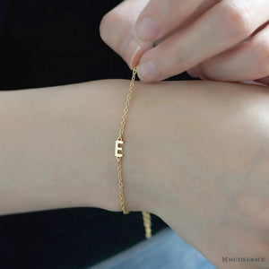 S925 Sterling Silver Alphabet Bracelet – Custom Letter Jewelry - Metis Grace