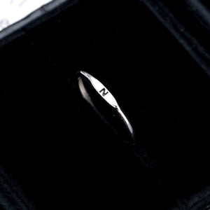 S925 Sterling Silver A–Z Initial Adjustable Ring - Metis Grace