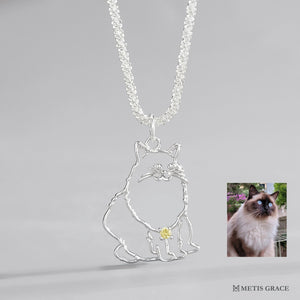 S925 Sterling Silver Custom Pet Photo Necklace - Metis Grace