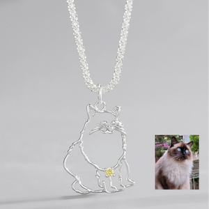 S925 Sterling Silver Custom Pet Photo Necklace - Metis Grace