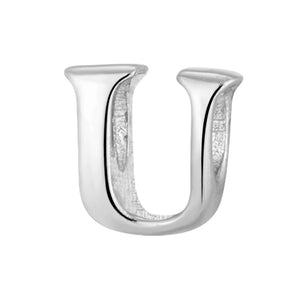 S925 Sterling Silver Hollow Alphabet Pendant Necklac - Metis Grace
