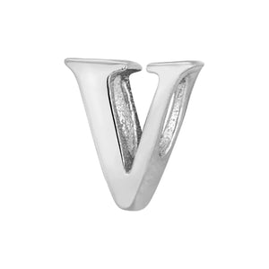 S925 Sterling Silver Hollow Alphabet Pendant Necklac - Metis Grace