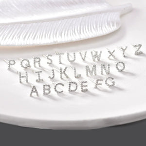 S925 Sterling Silver Mini Letter Stud Earrings - Metis Grace