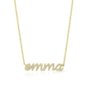 S925 Sterling Silver Name Necklace with Micro Pave Letters - Metis Grace