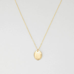 S925 Sterling Silver Oval Engraved Necklace - Metis Grace