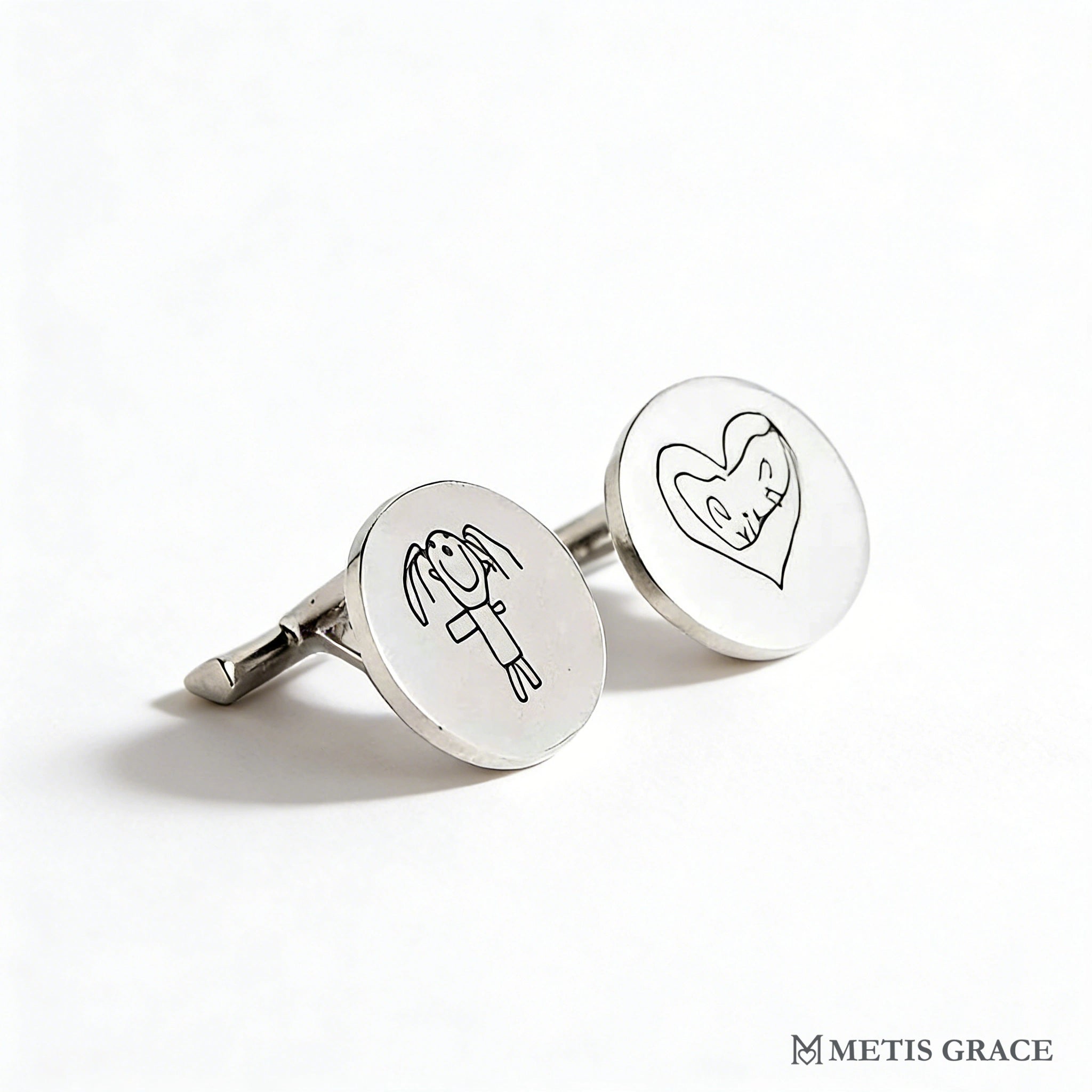 Custom Children’s Artwork Engraved Cufflinks