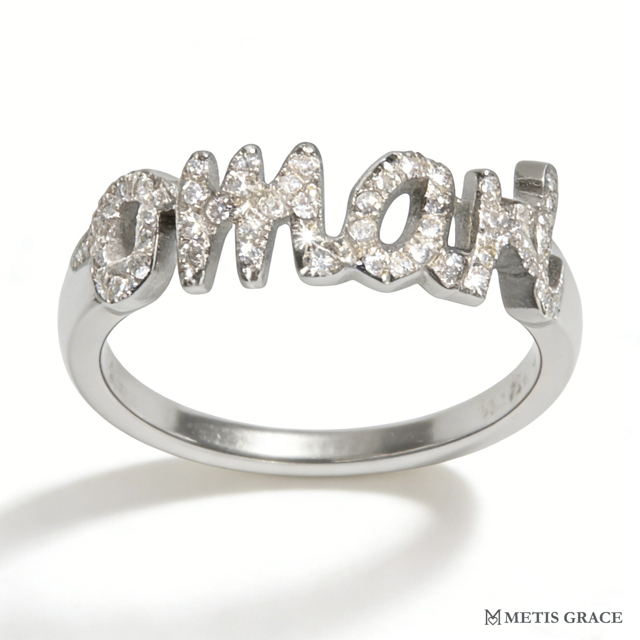 Custom Name Diamond Ring