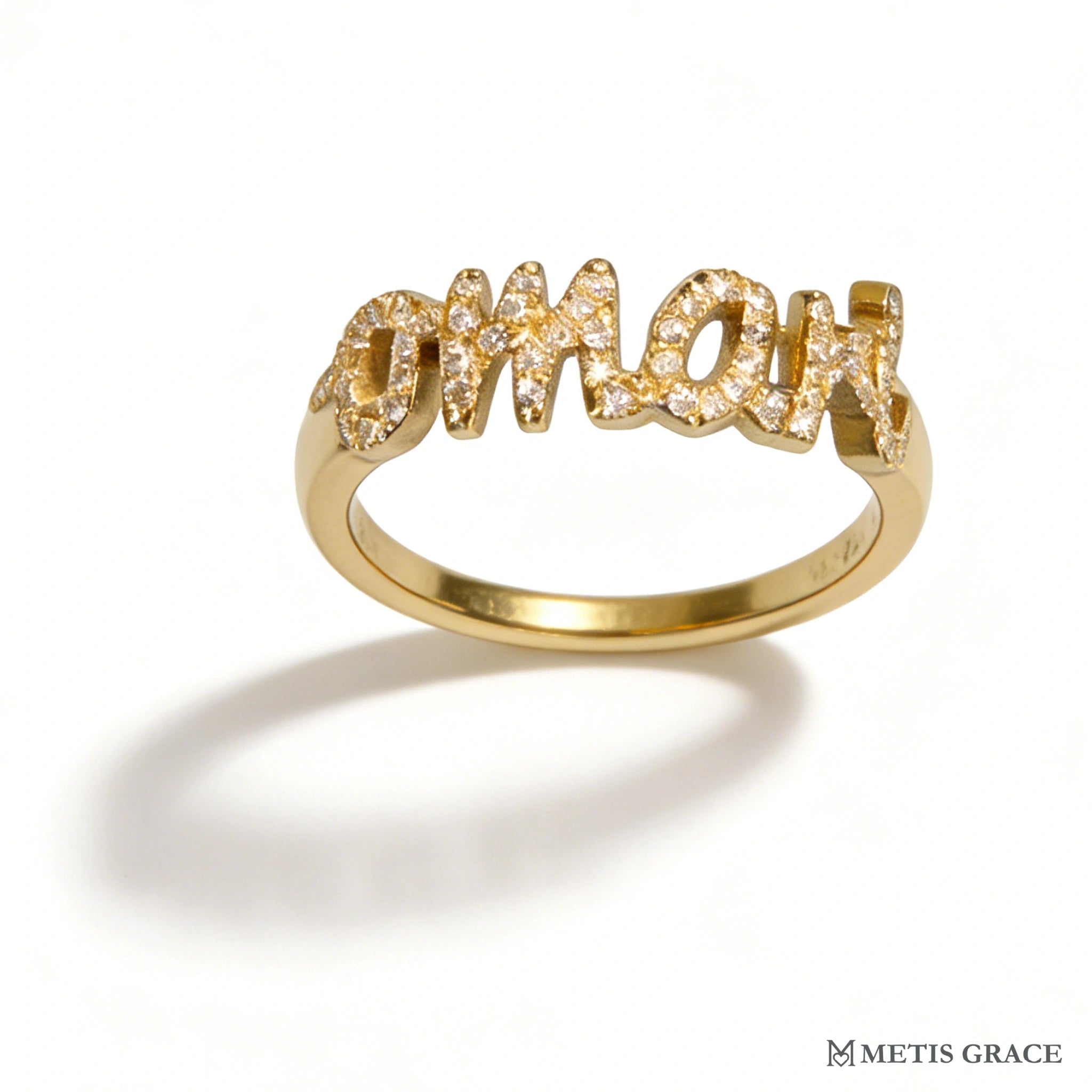 Custom Name Diamond Ring