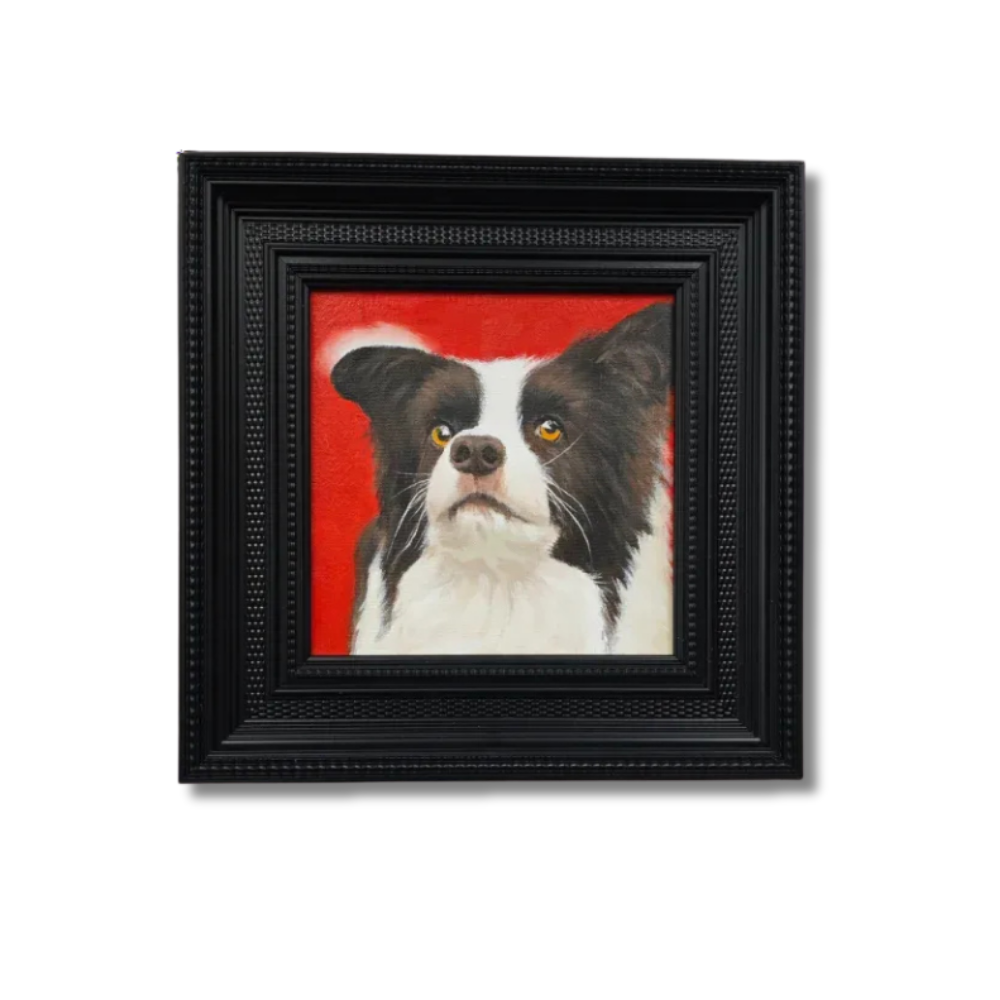 Hand-Painted Custom Oil Portrait – Square Canvas