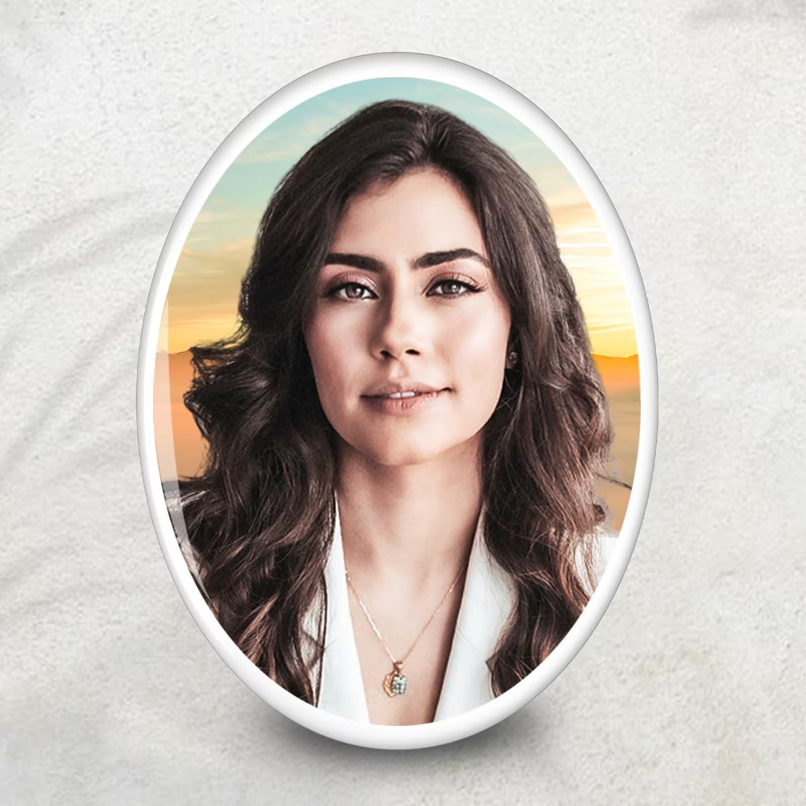 Personalized Commemorative Oval Ceramic Photo