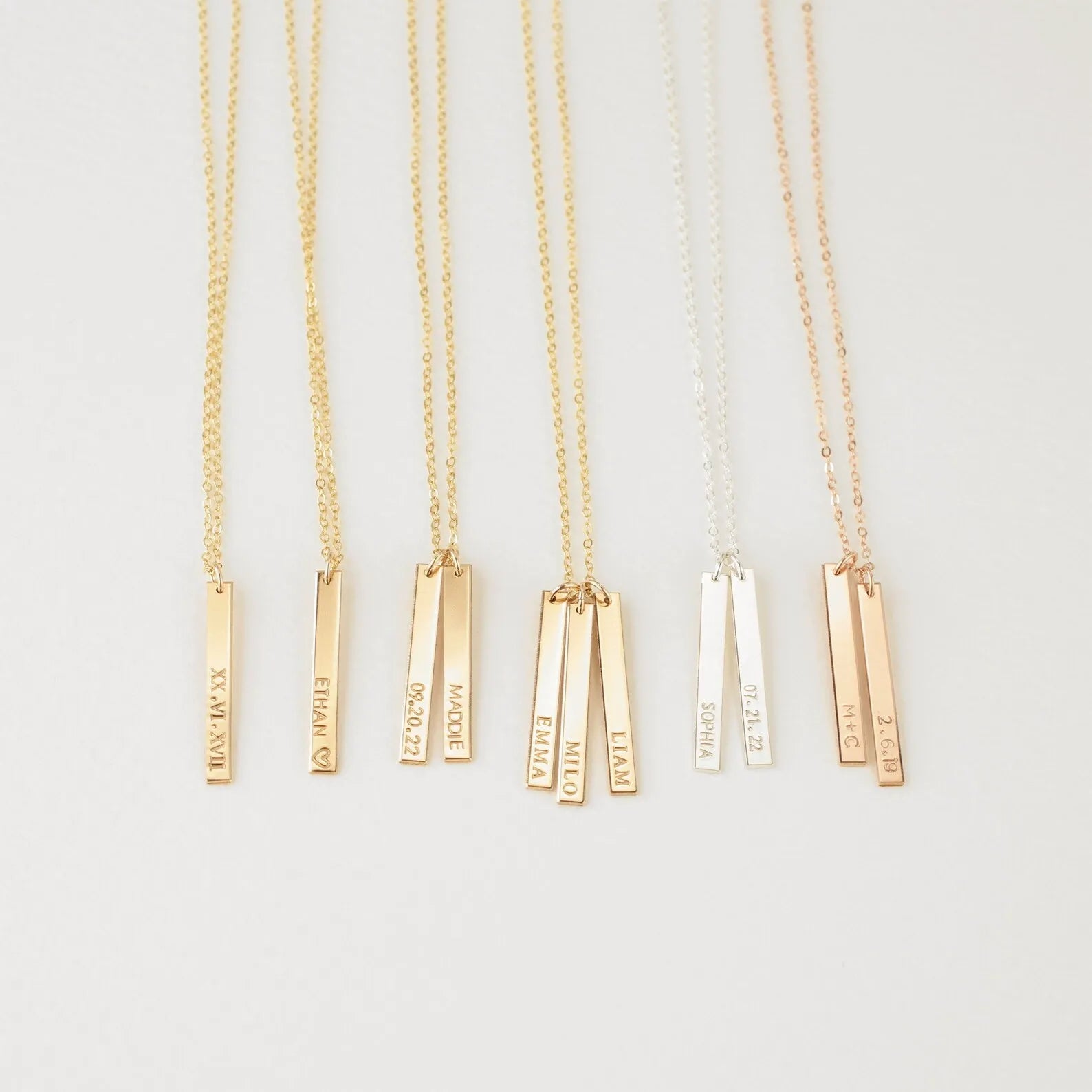 S925 Sterling Silver Geometric Rectangle Engraved Pendant