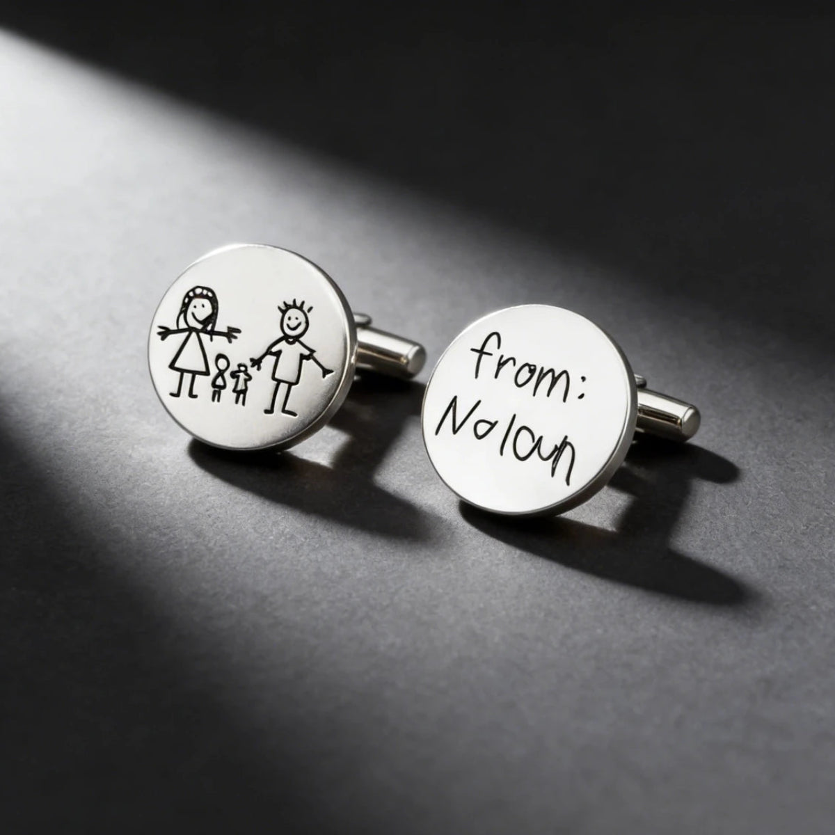 Custom Children’s Artwork Engraved Cufflinks - Metis Grace