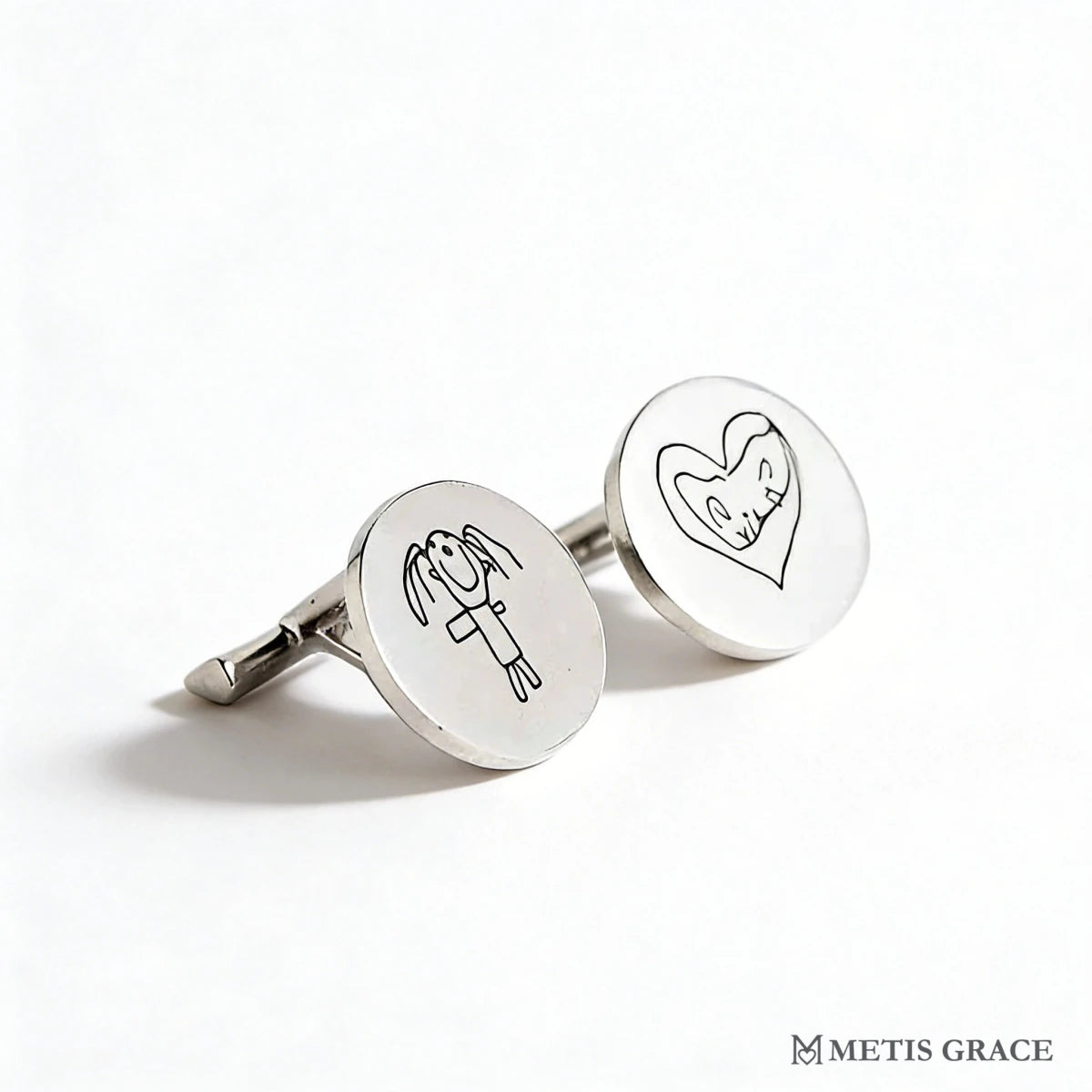 Custom Children’s Artwork Engraved Cufflinks - Metis Grace