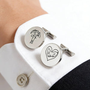 Custom Children’s Artwork Engraved Cufflinks - Metis Grace