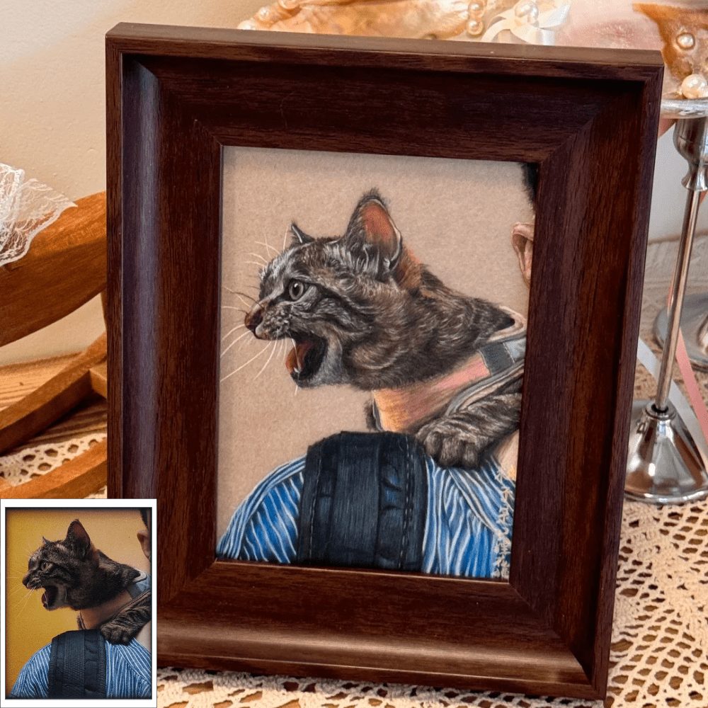 Custom Colored Pencil Portrait – Vertical Rectangle - Metis Grace