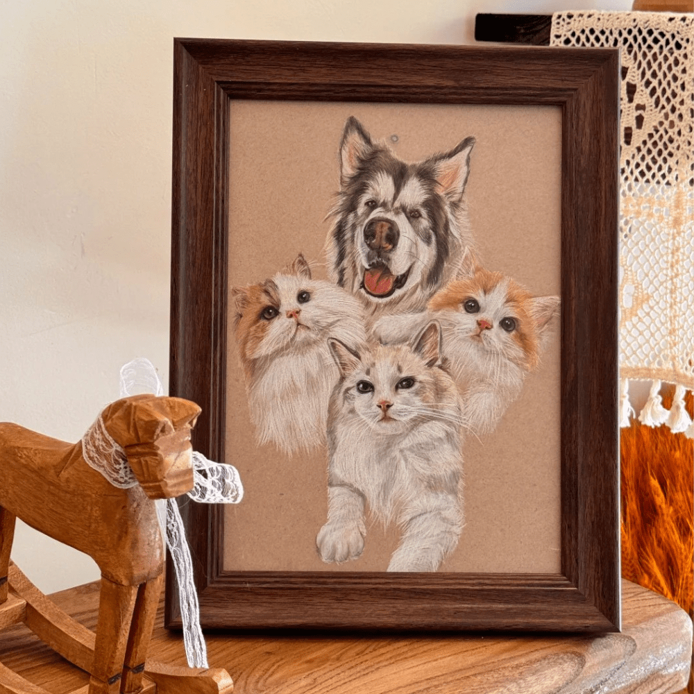 Custom Colored Pencil Portrait – Vertical Rectangle - Metis Grace