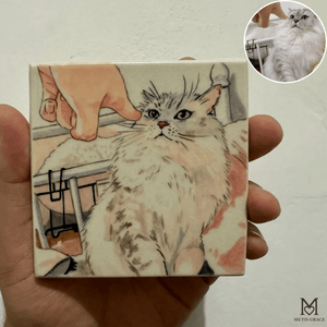 Custom Hand - Painted Ceramic Portrait - Metis Grace