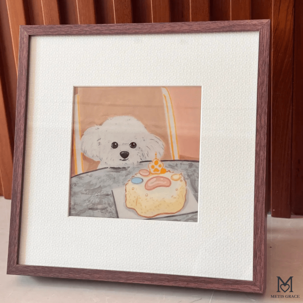 Custom Hand - Painted Ceramic Portrait - Metis Grace