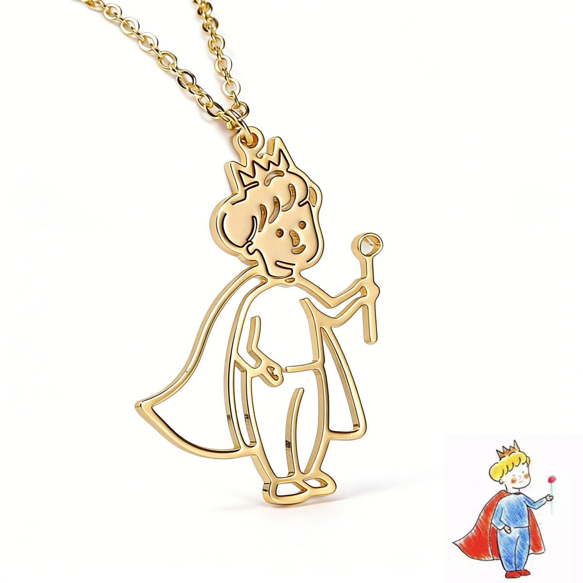 Custom Kids Drawing Necklace in S925 Sterling Silver - Metis Grace