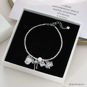 Custom Multi Pet Bracelet – Heart & Bow Sterling Silver - Metis Grace