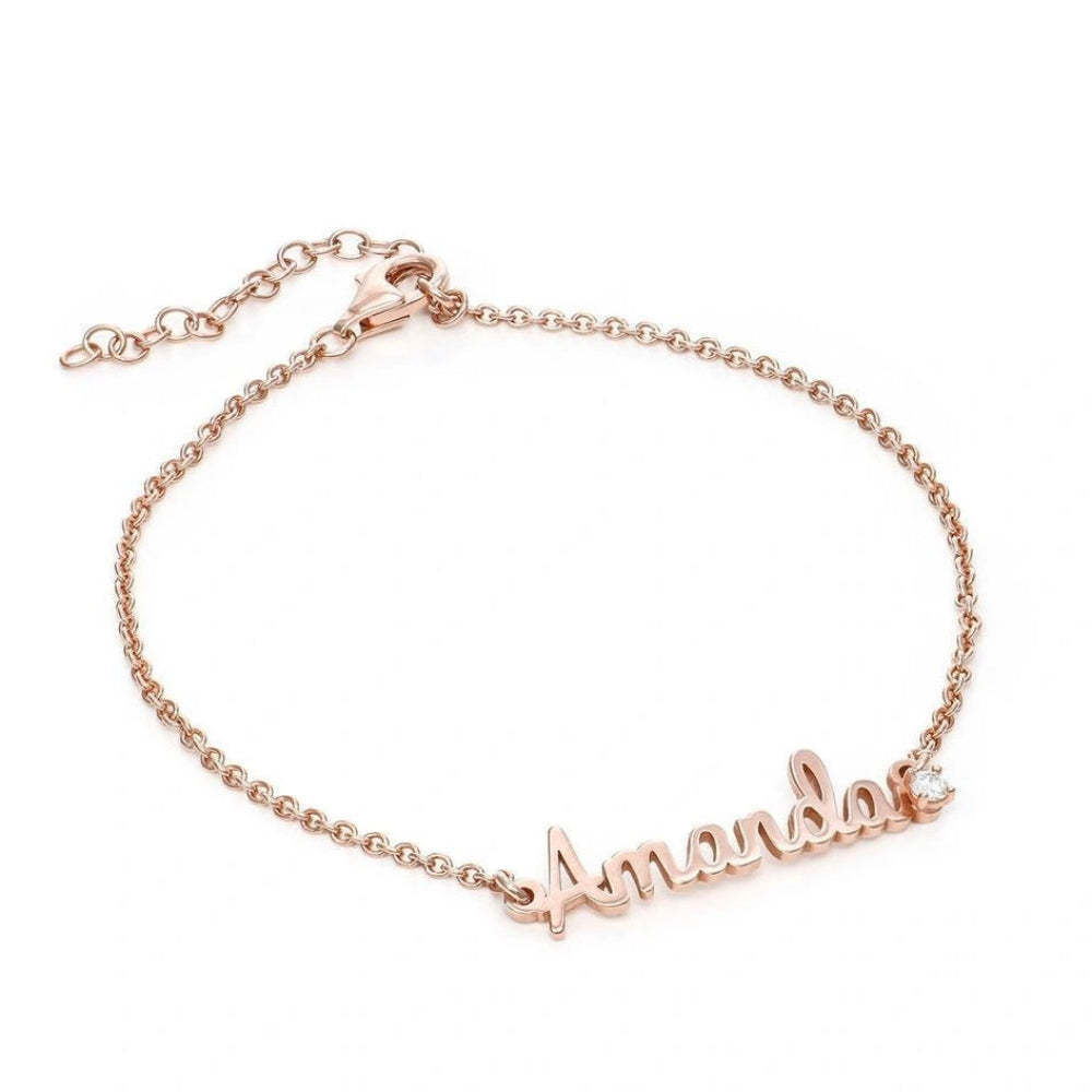 Custom Name Bracelet in S925 Sterling Silver - Metis Grace