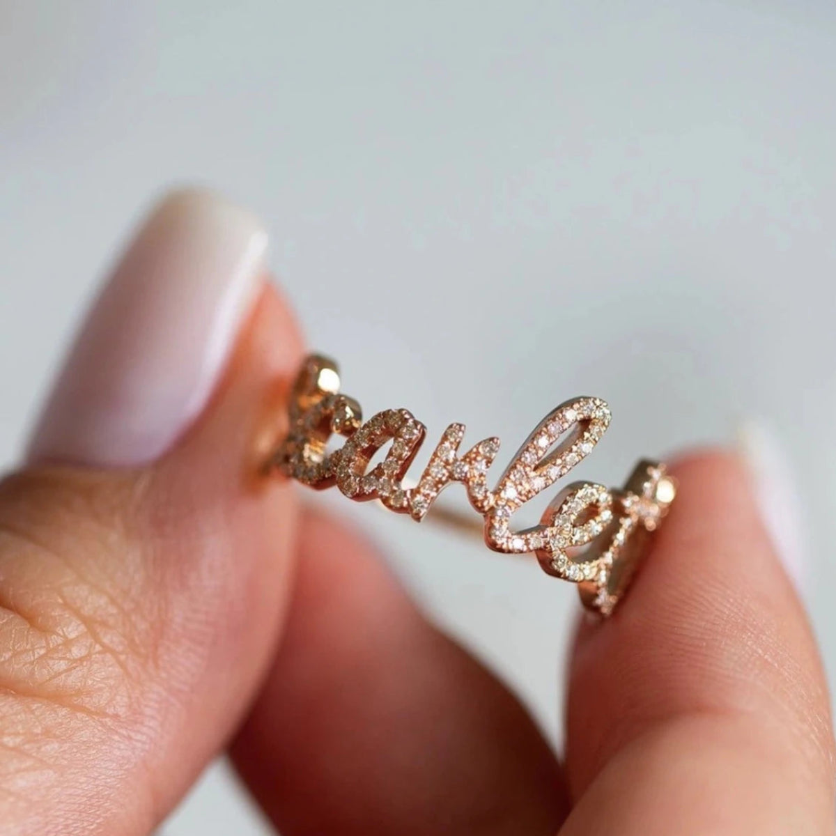 Custom Name Diamond Ring - Metis Grace