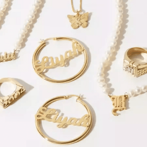 Custom Name Hoop Earrings in S925 Sterling Silver - Metis Grace
