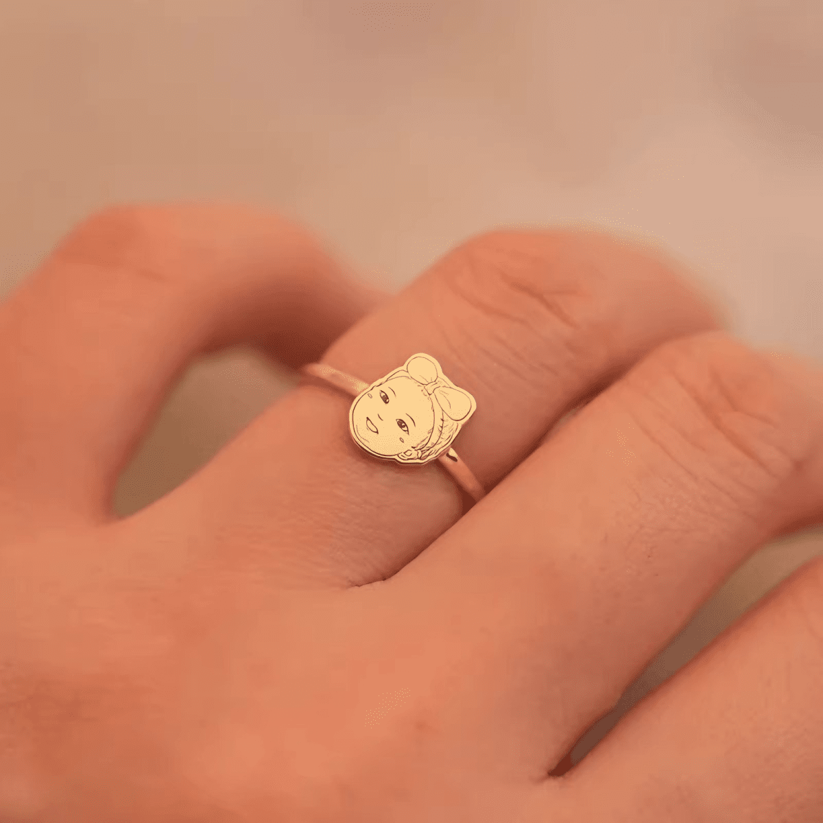 Custom Parent & Child Photo DIY Ring – 925 Sterling Silver - Metis Grace