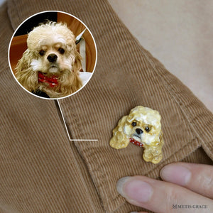 Custom Pet Brooch & Cufflinks – Handmade Clay Keepsake - Metis Grace