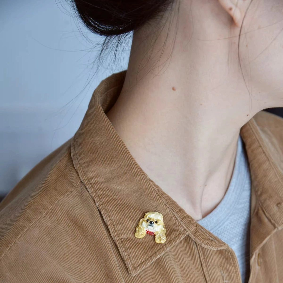 Custom Pet Brooch & Cufflinks – Handmade Clay Keepsake - Metis Grace