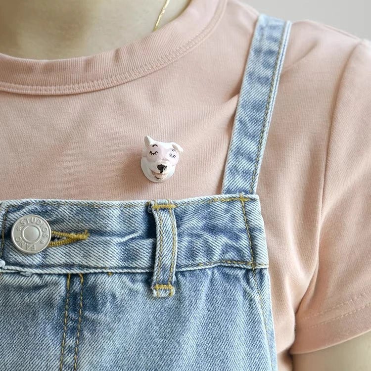 Custom Pet Brooch & Cufflinks – Handmade Clay Keepsake - Metis Grace