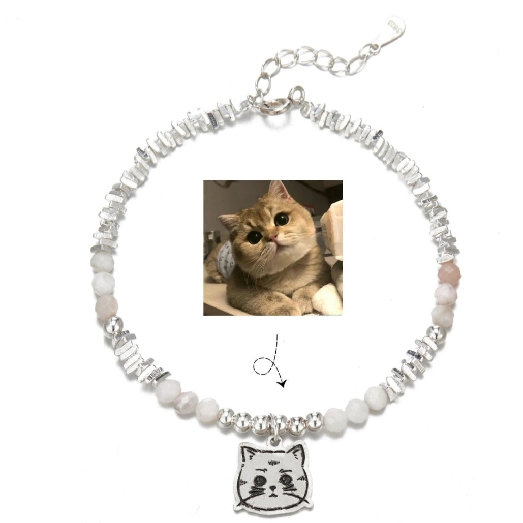 Custom Pet Photo Bracelet in 925 Sterling Silver - Metis Grace