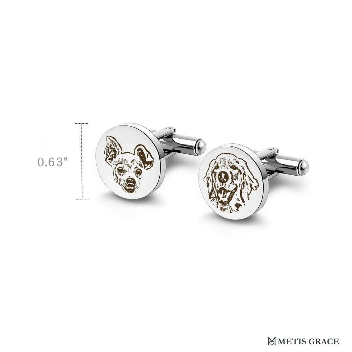Custom Pet Photo Cufflinks - Metis Grace