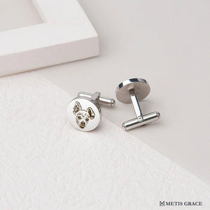Custom Pet Photo Cufflinks - Metis Grace