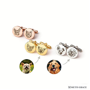 Custom Pet Photo Cufflinks - Metis Grace