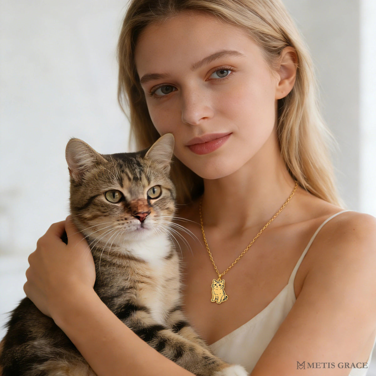 Custom Pet Photo Necklace in S925 Sterling Silver - Metis Grace