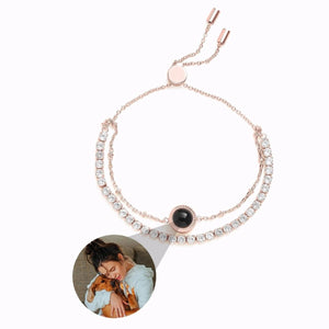 Custom Photo Projection Bracelet in S925 Sterling Silver - Metis Grace