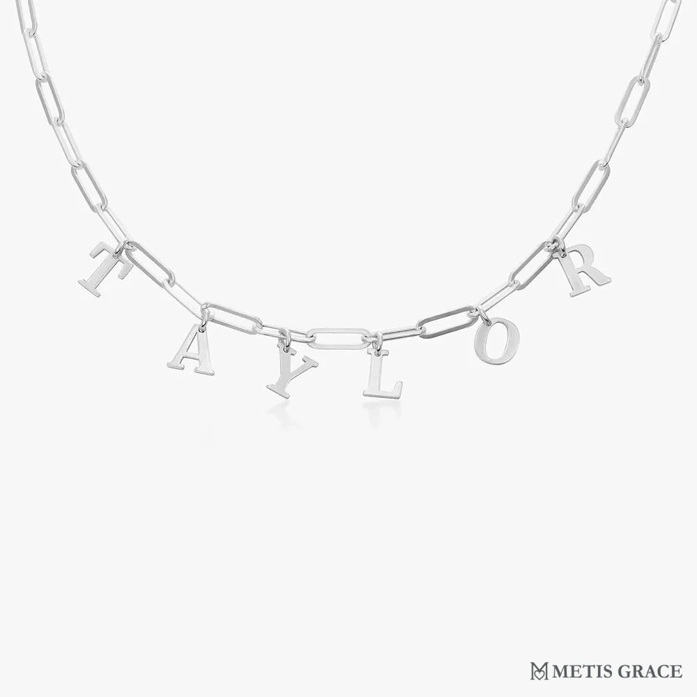 Custom S925 Sterling Silver Name Necklace - Metis Grace