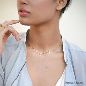 Custom S925 Sterling Silver Name Necklace - Metis Grace
