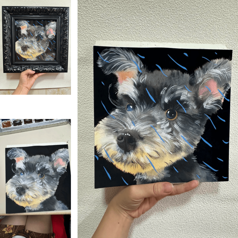 Custom Watercolor Portrait – Square - Metis Grace