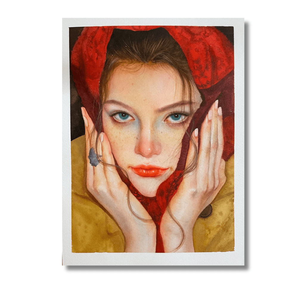 Custom Watercolor Portrait - Vertical Rectangle - Metis Grace