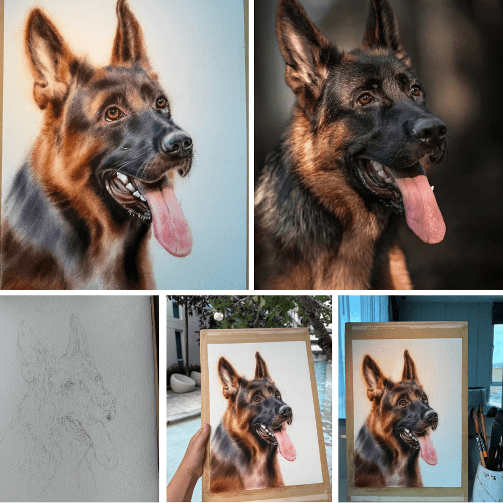 Custom Watercolor Portrait - Vertical Rectangle - Metis Grace