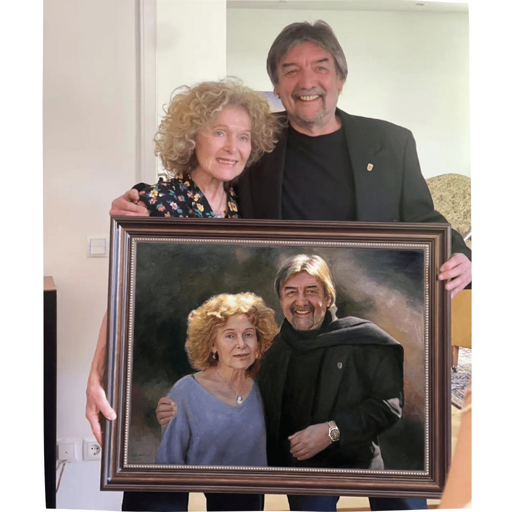 Hand - Painted Custom Oil Portrait – Horizontal Canvas - Metis Grace