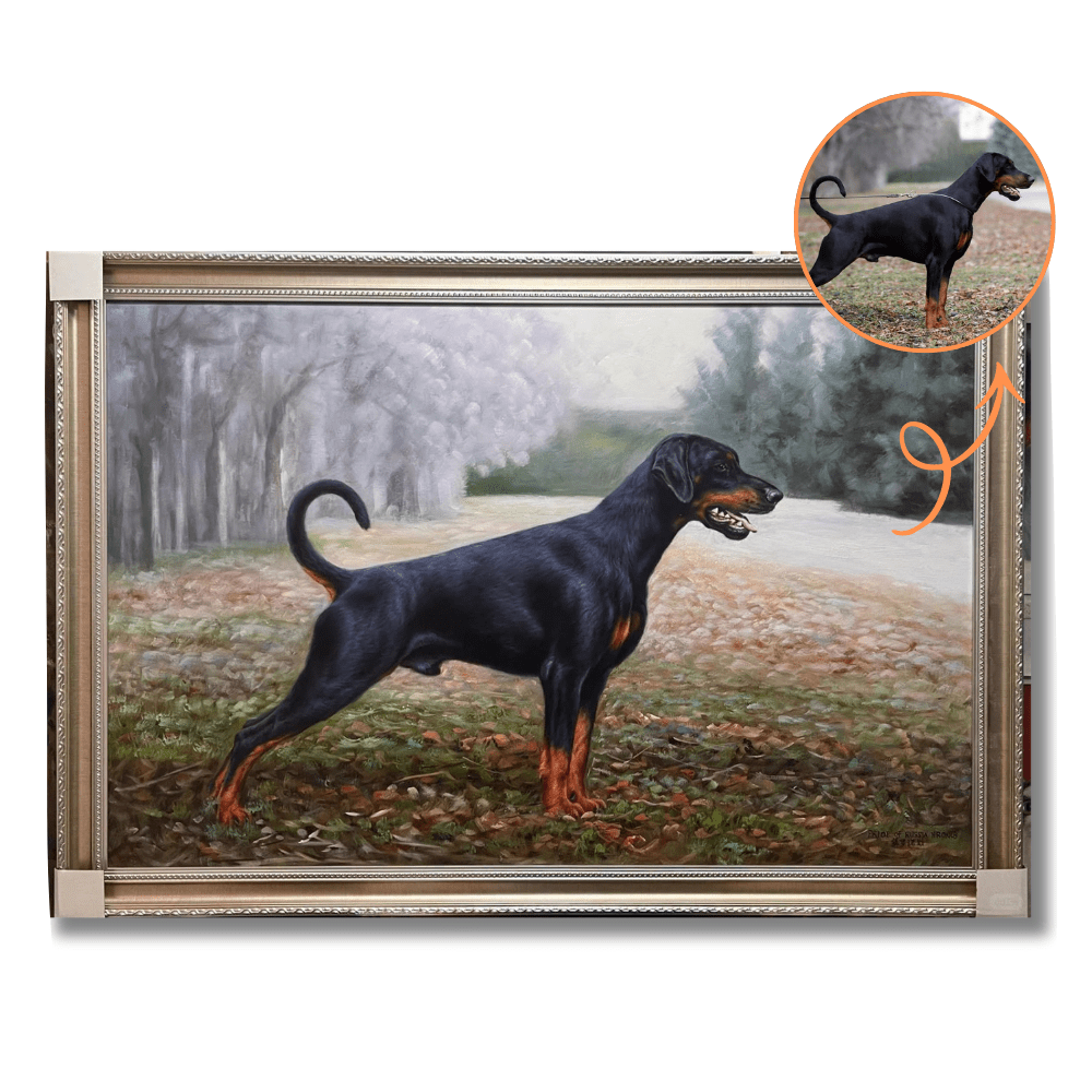 Hand - Painted Custom Oil Portrait – Horizontal Canvas - Metis Grace