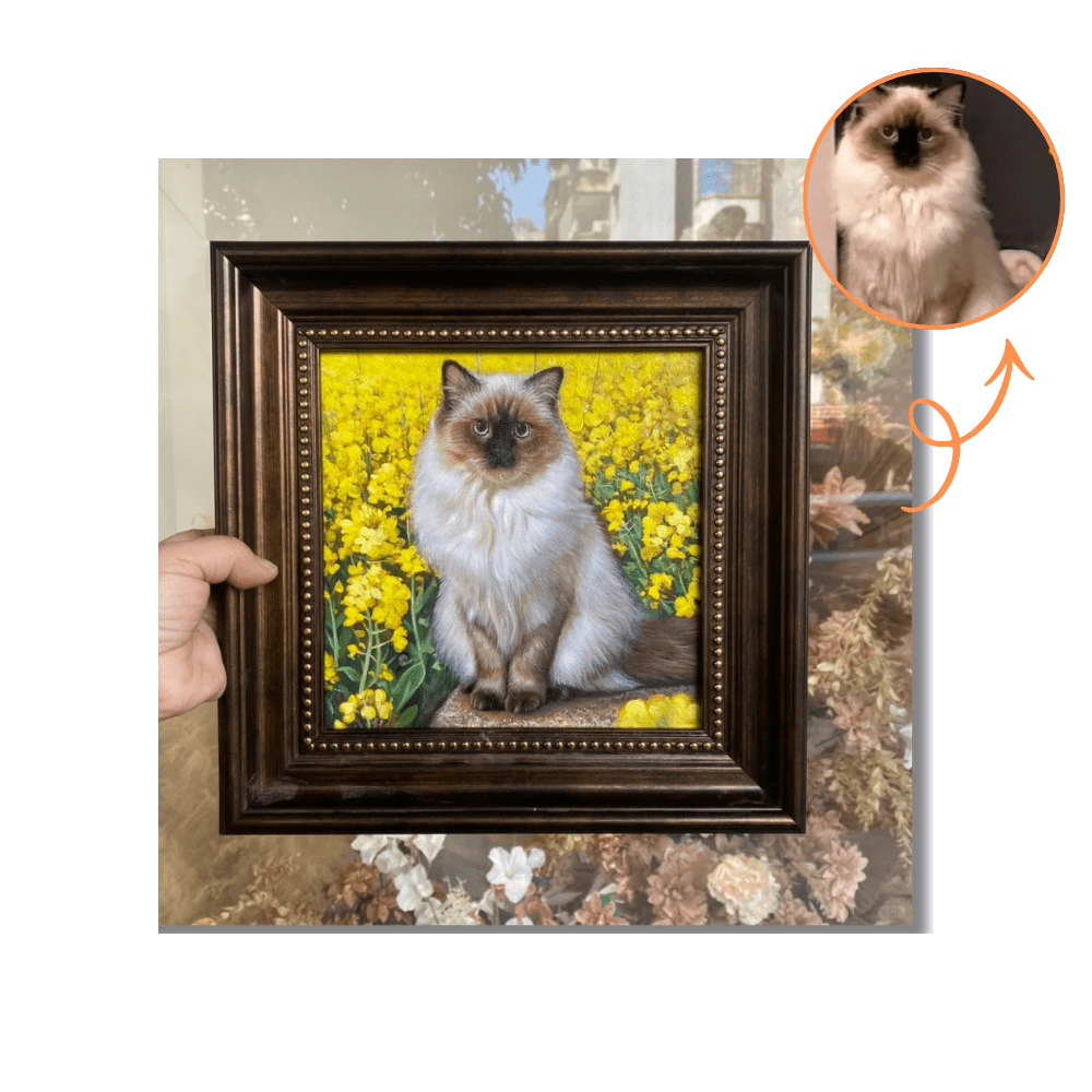 Hand - Painted Custom Oil Portrait – Square Canvas - Metis Grace