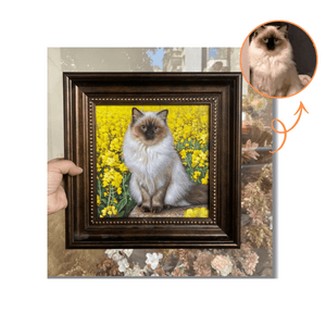 Hand - Painted Custom Oil Portrait – Square Canvas - Metis Grace