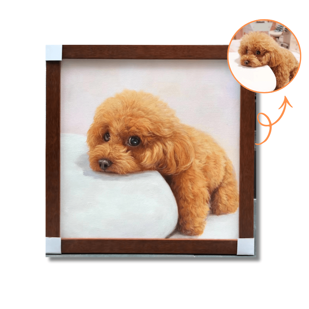 Hand - Painted Custom Oil Portrait – Square Canvas - Metis Grace